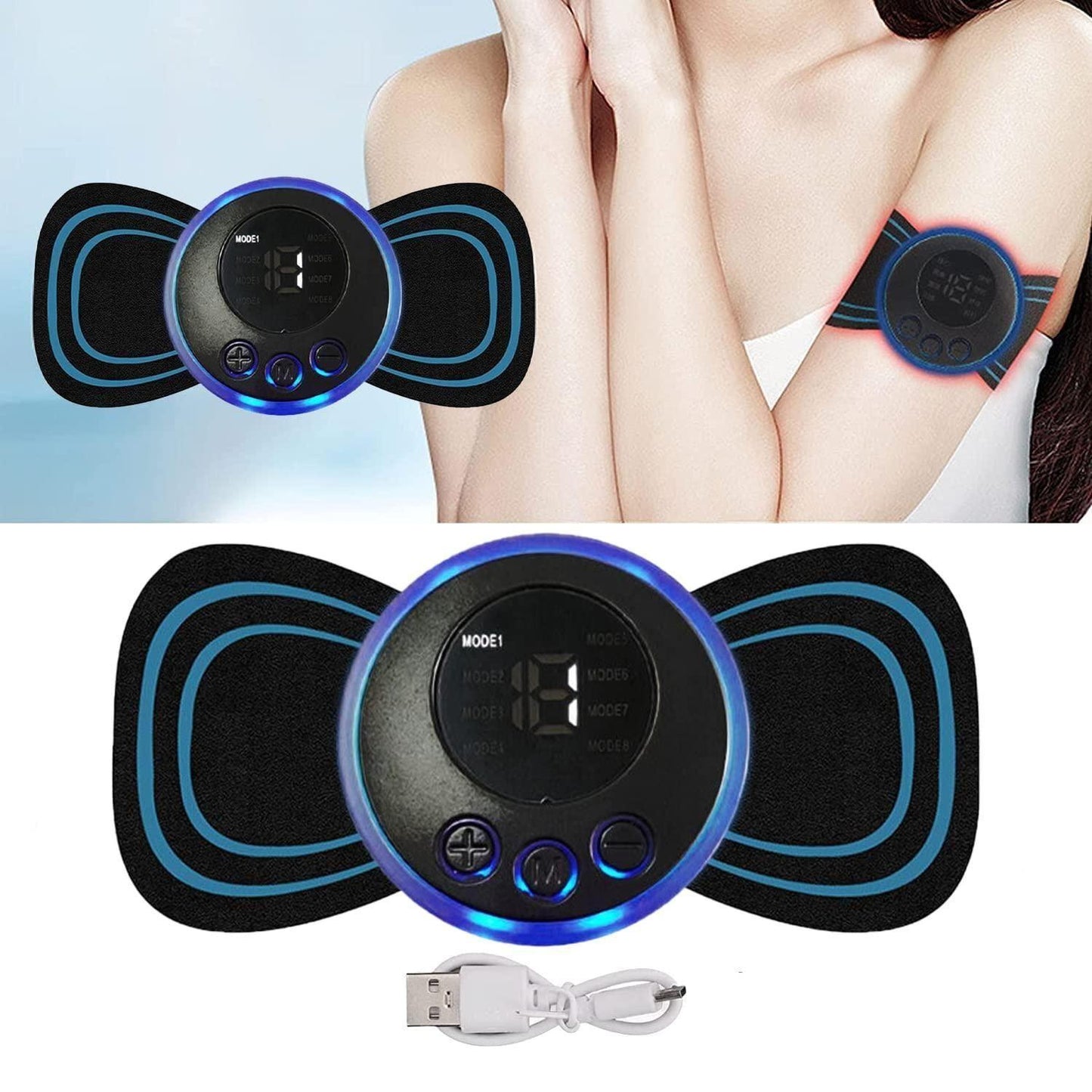 ELECTRIC Mini Massager with 8 Modes and 19 Strength Levels  Rechargeable